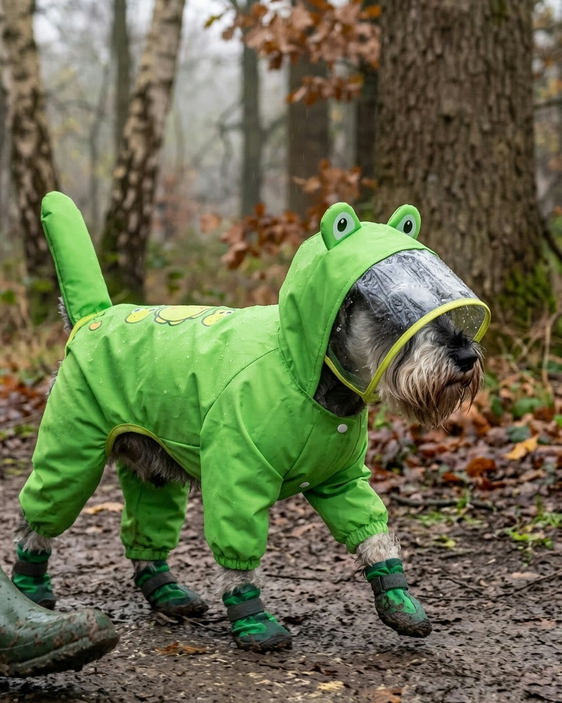 Woodland mud stays on the booties.